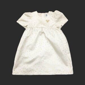 Disney Ivory Glitter Satin Minnie Mouse Adaptive Dress Small (5/6) Event Wedding